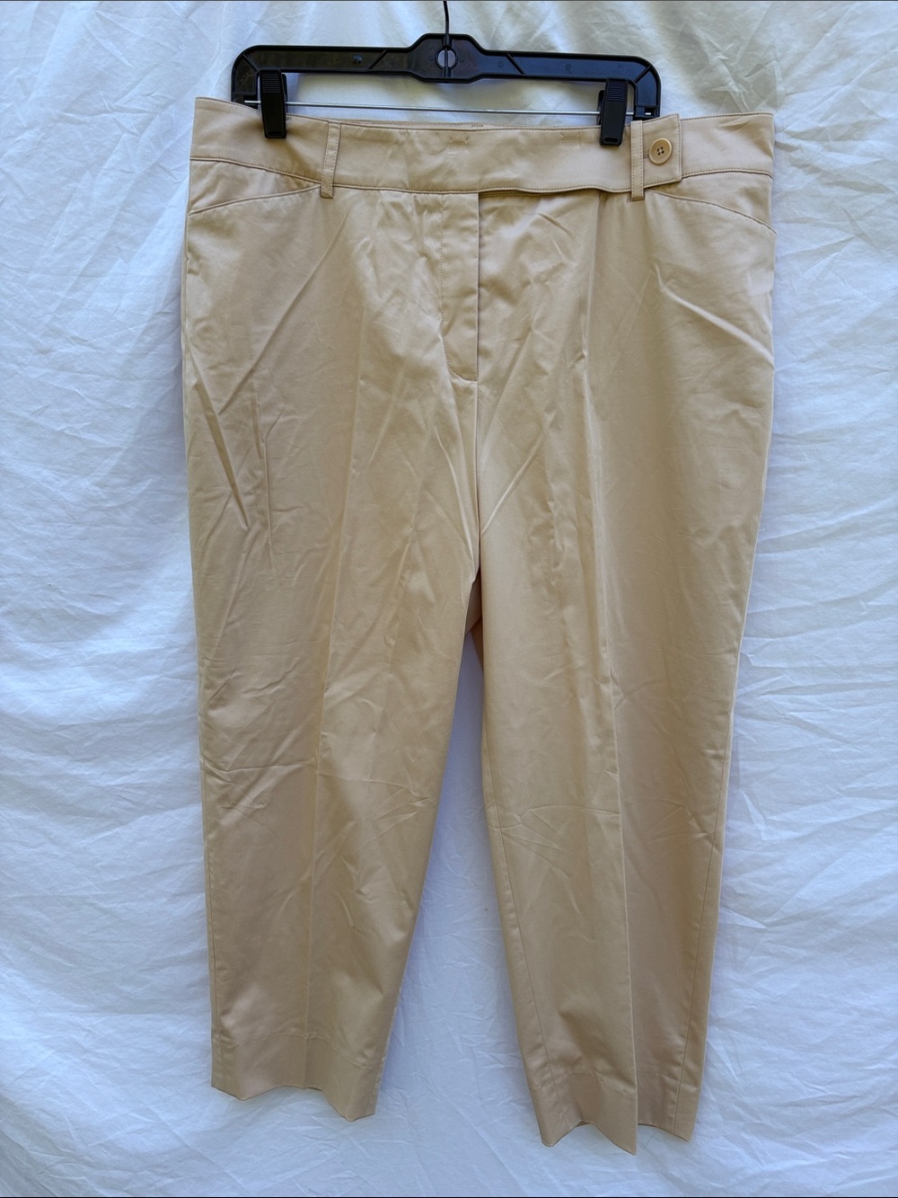Talbots Women's Cropped Dress Pants in Light Beige